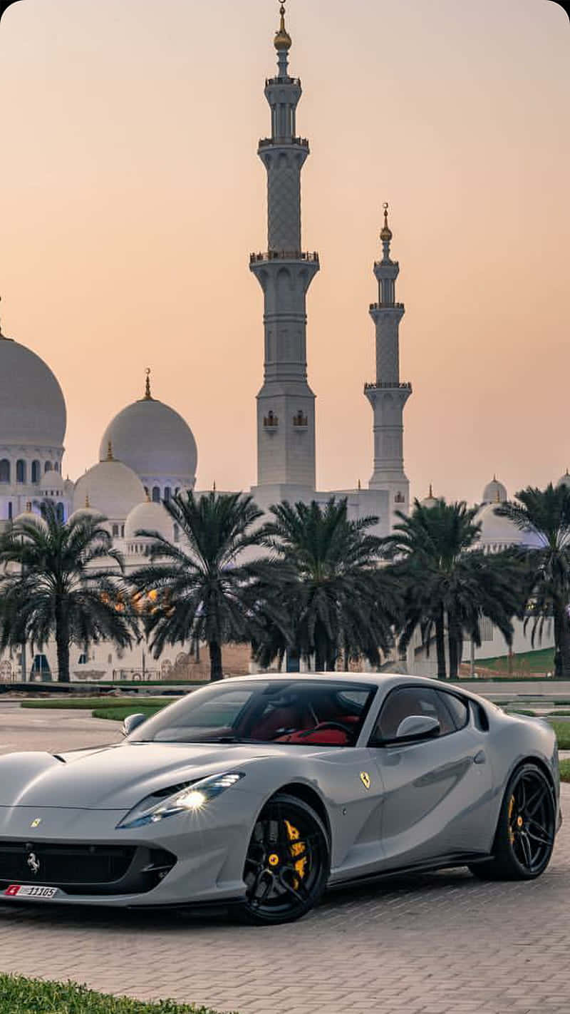 Supercar Ferrari 812 Superfast Background