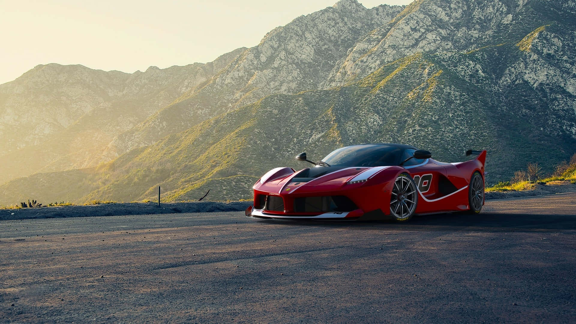 Supercar Red Ferrari Fxx-k Background