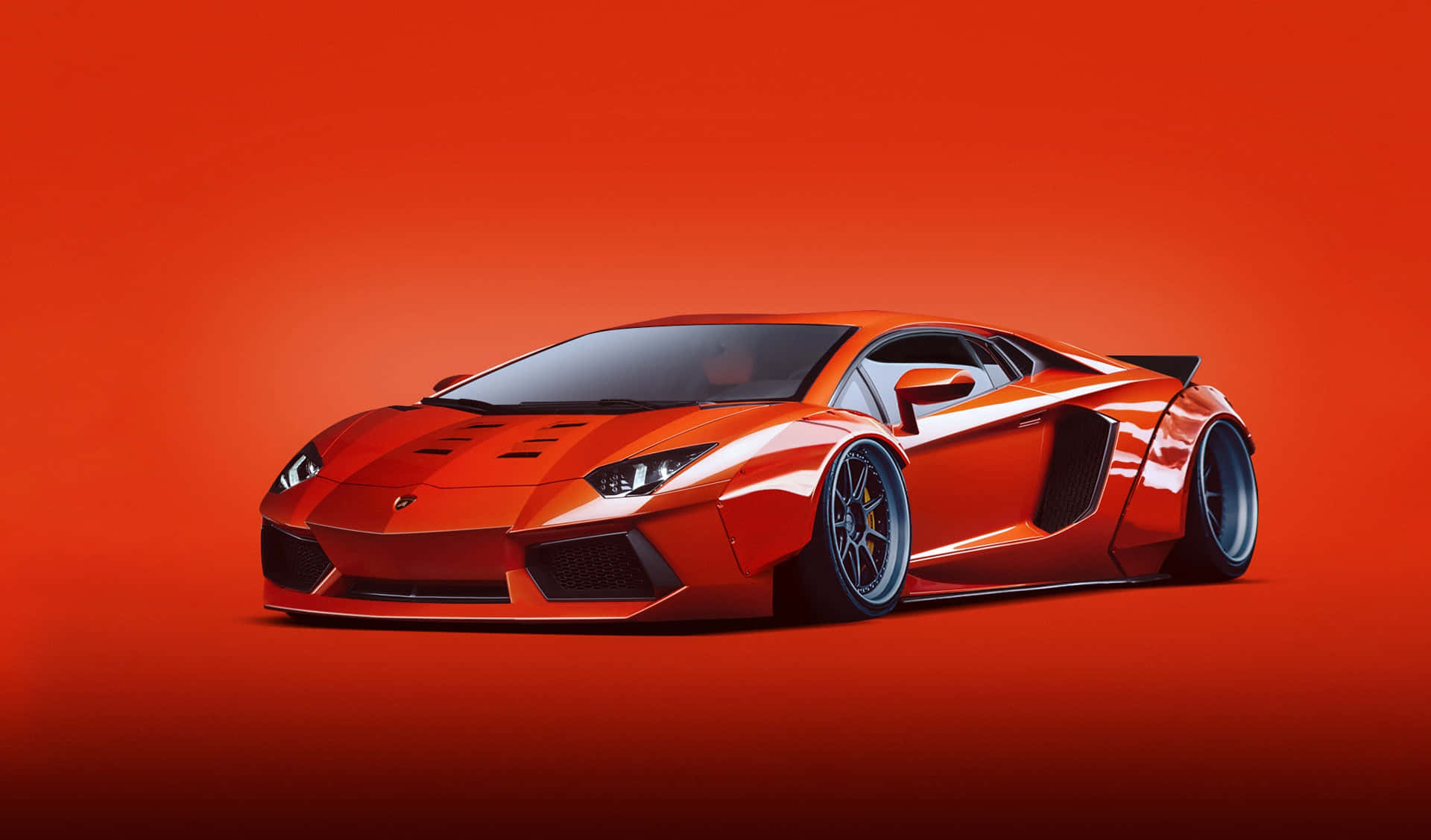 Supercar Red Lamborghini Aventador Background