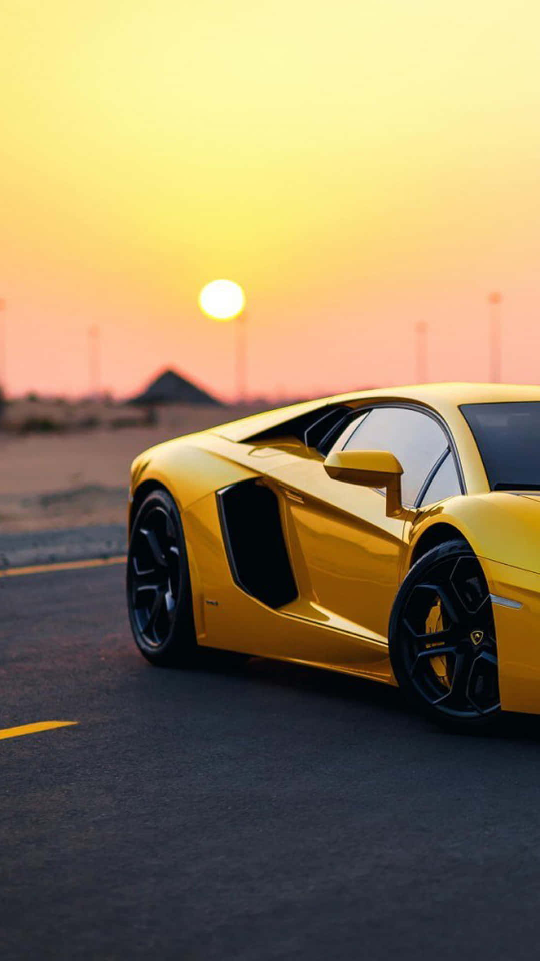 Supercar Yellow Lamborghini Background