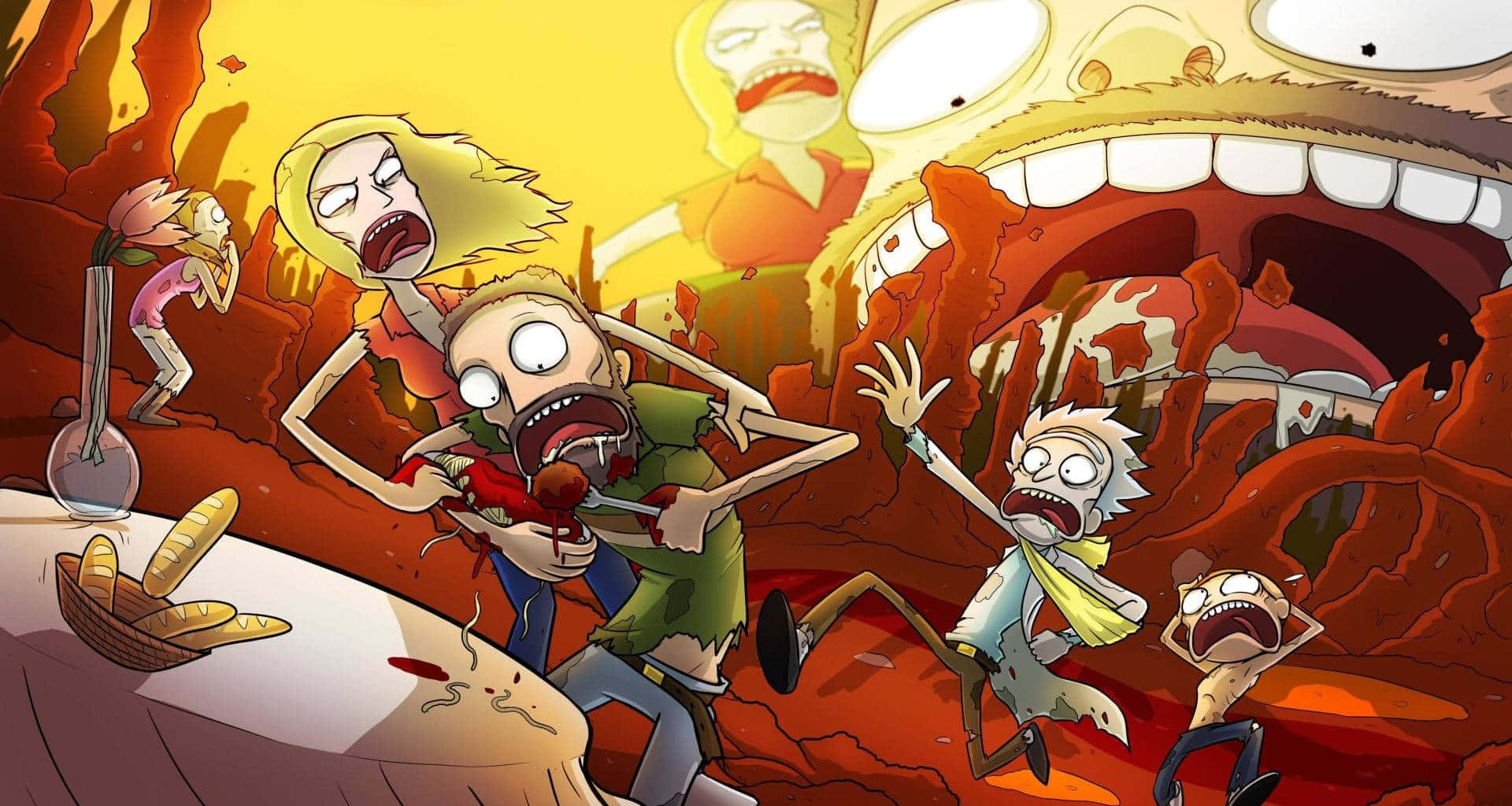 Supercharge Your Laptop With Rick And Morty Background