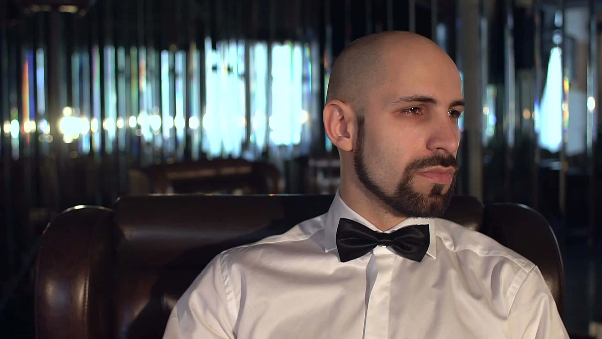 Supercilious Stare Of A Waiter Background