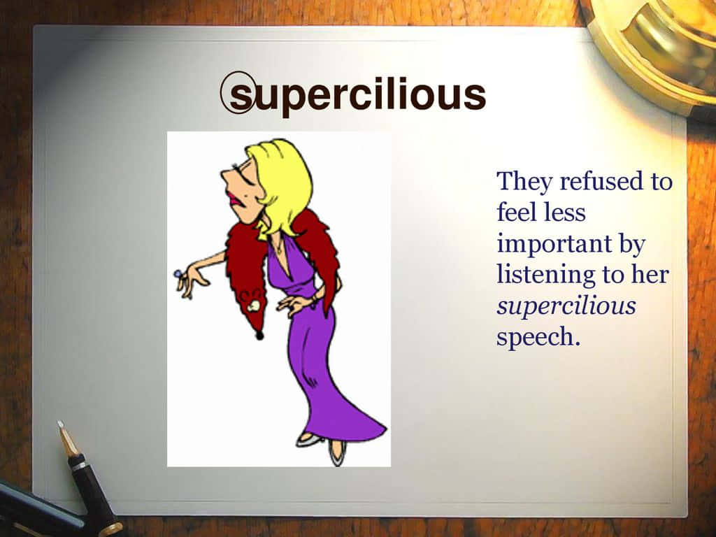 Supercilious Woman Clip Art Background