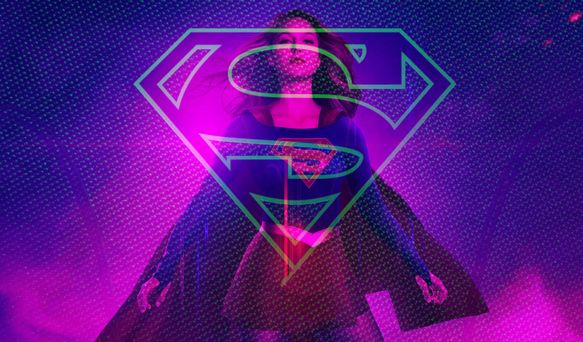 Supergirl In Neon Aesthetic