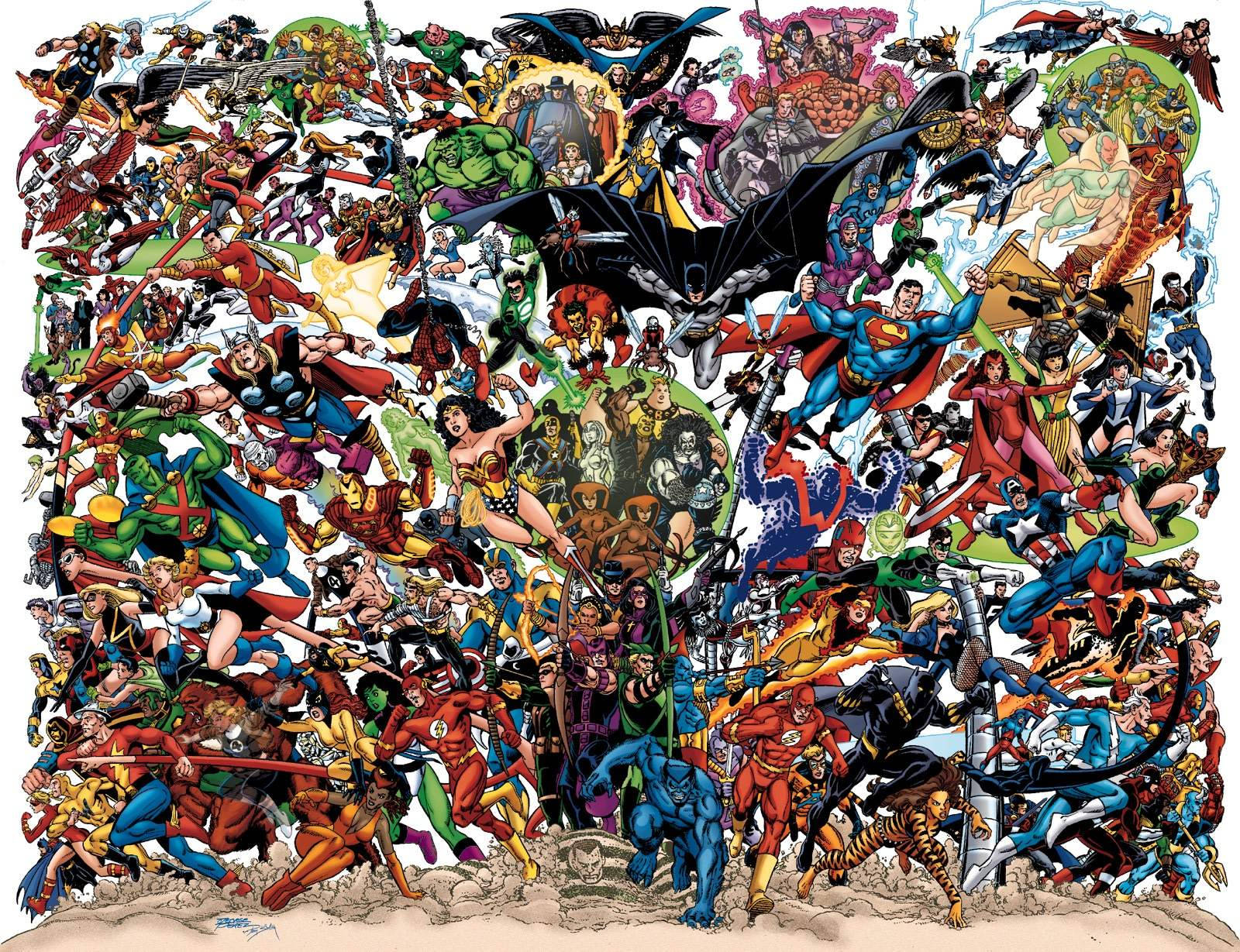 Superhero Marvel And Dc Background