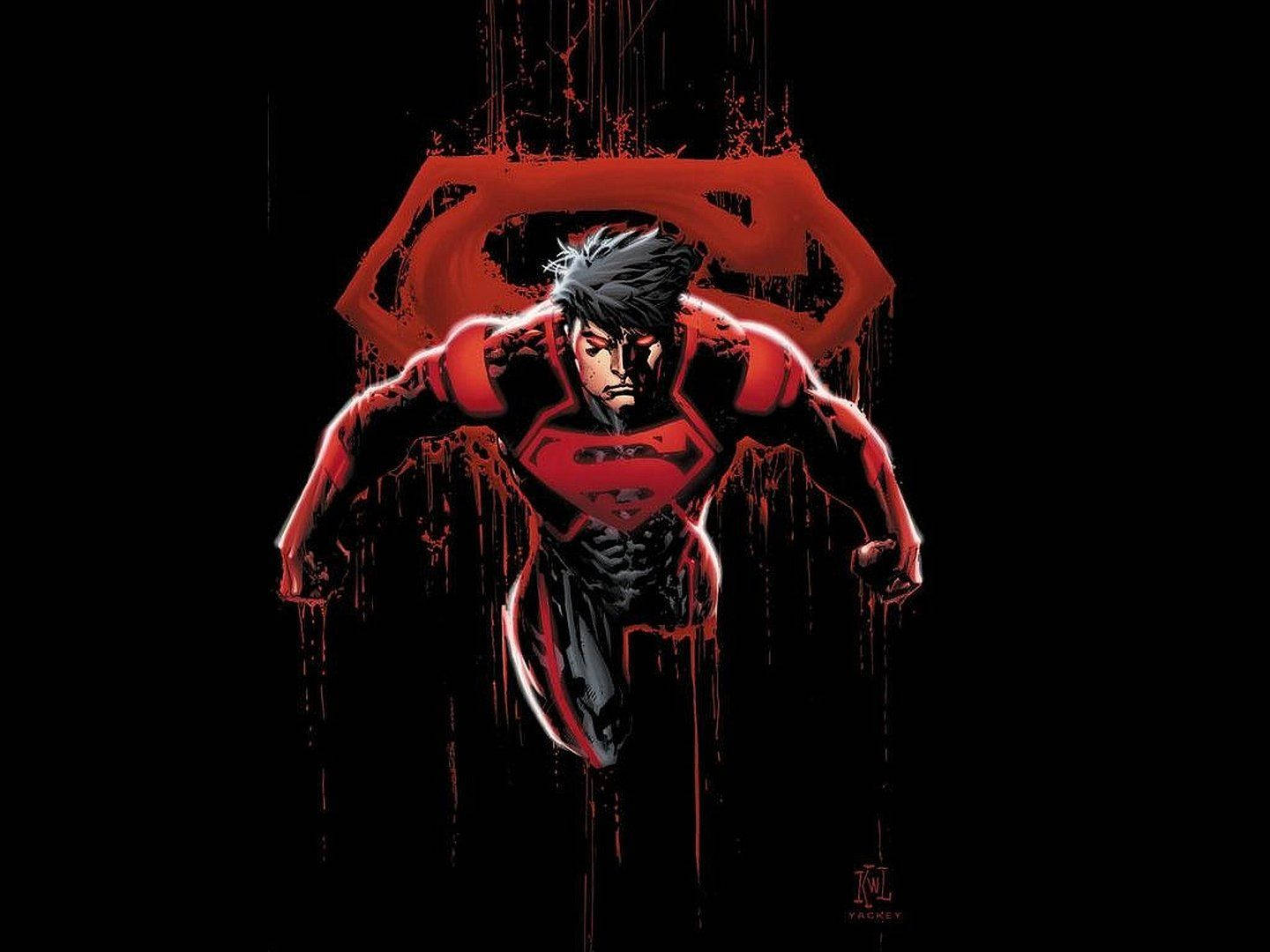 Superhero Superman In Black Background