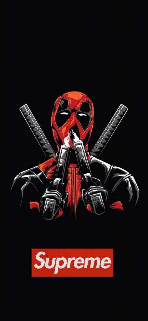 Superhero Supreme Deadpool And Guns Background