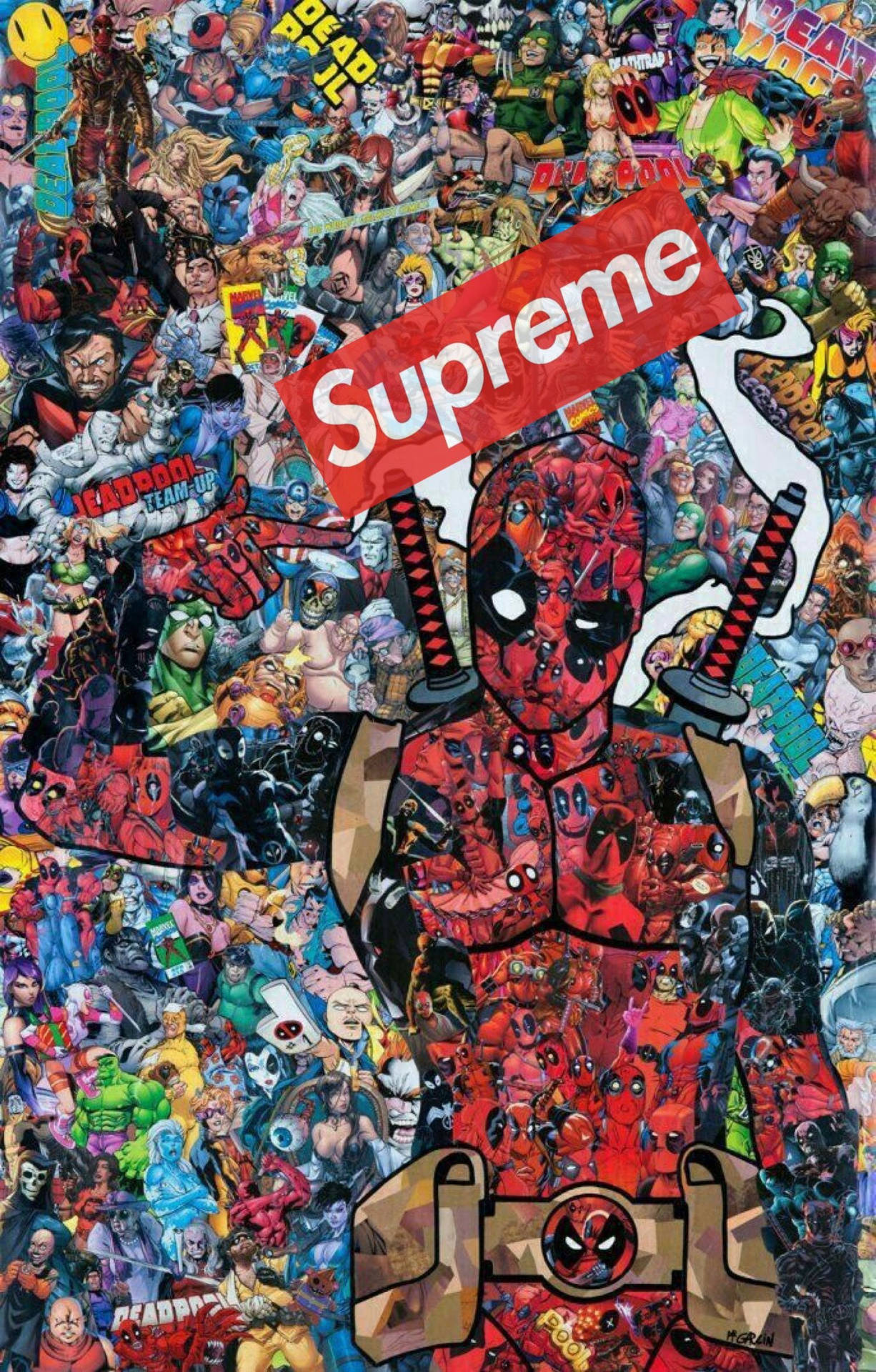Superhero Supreme Deadpool Collage