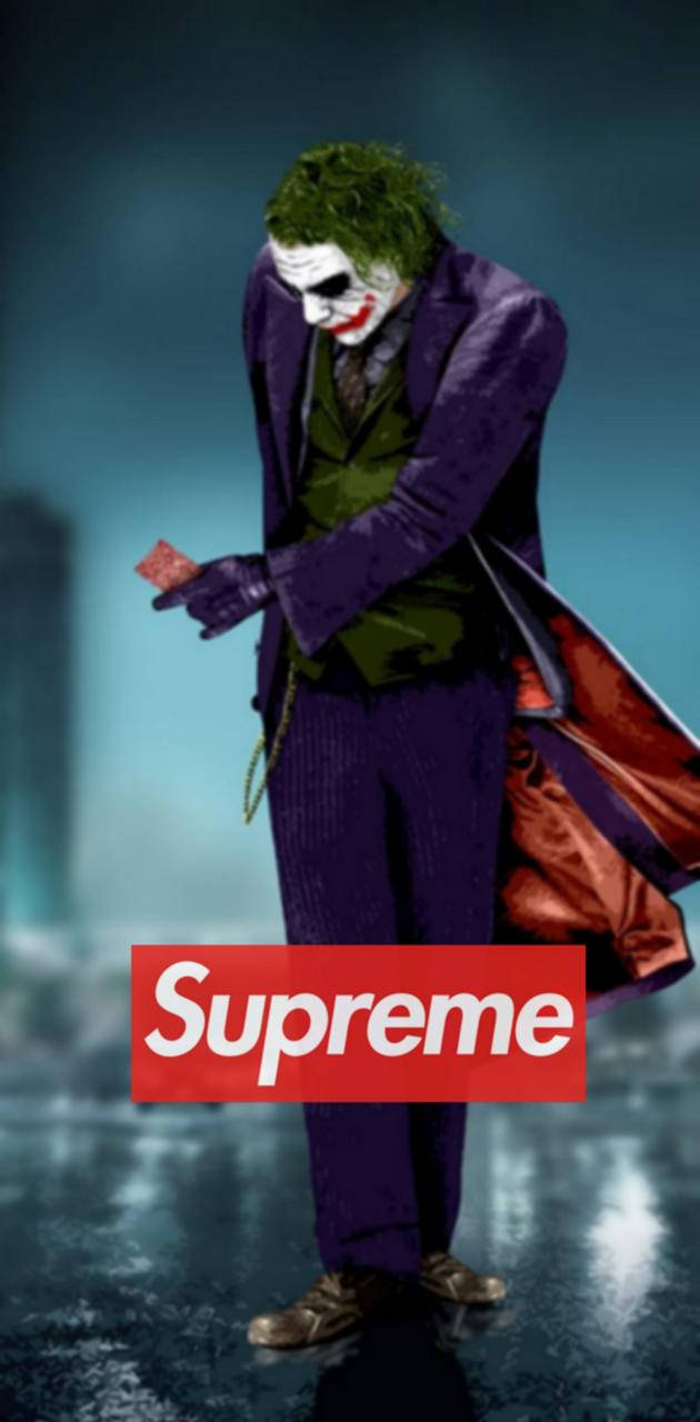 Superhero Supreme Joker In Violet Suit Background