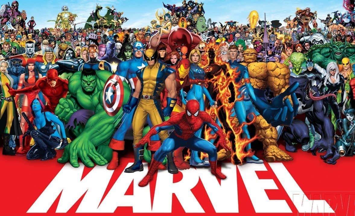 Superheroes And Villains Of Dc And Marvel Ipad Background