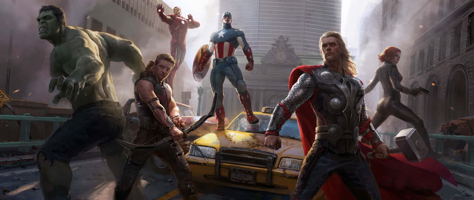 Superheroes Unite Background