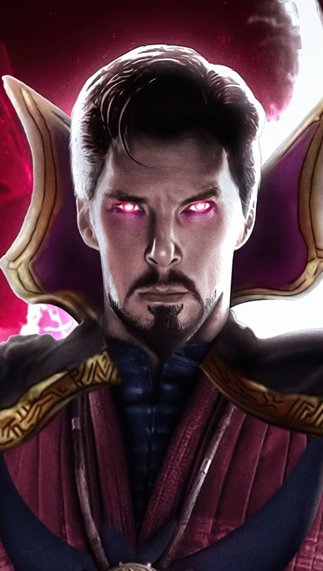 Superior Doctor Strange Red Eyes Phone Background