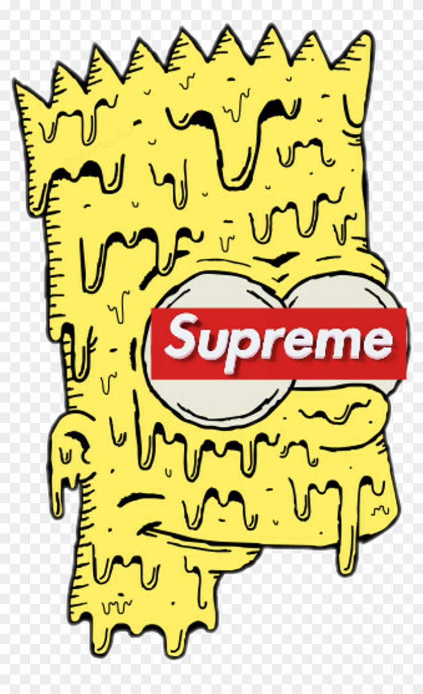 Superior Supreme Logo On Bart Simpson