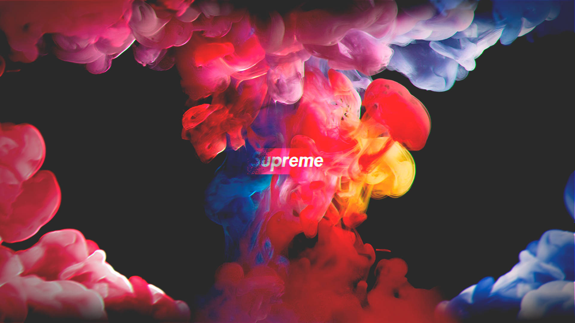 Superior Supreme Logo With Colorful Smoke Background