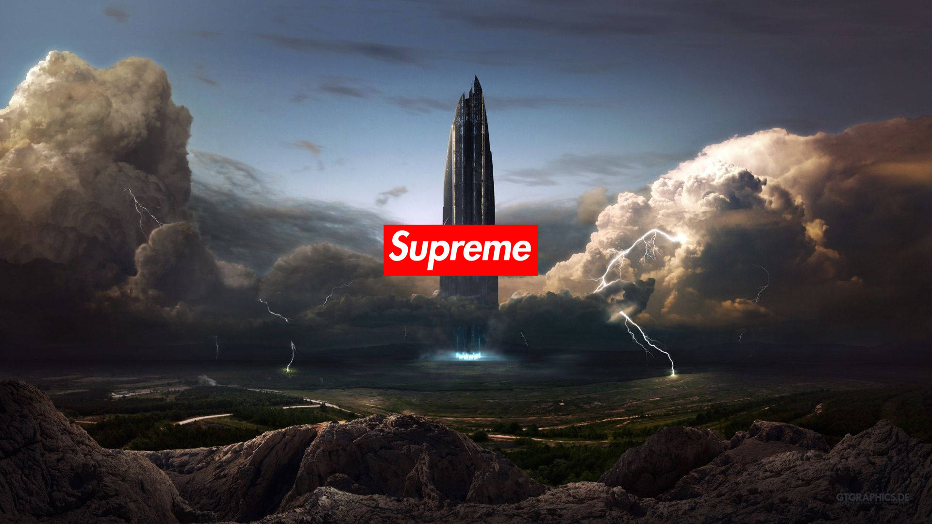 Superior Supreme Logo With Rocket Ship