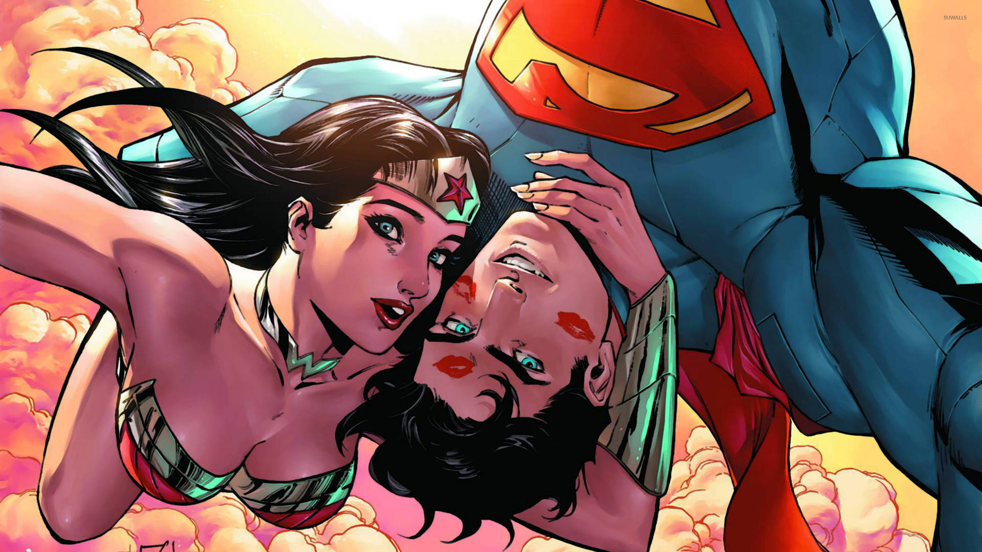 Superman And Wonder Woman Dc Comics Background