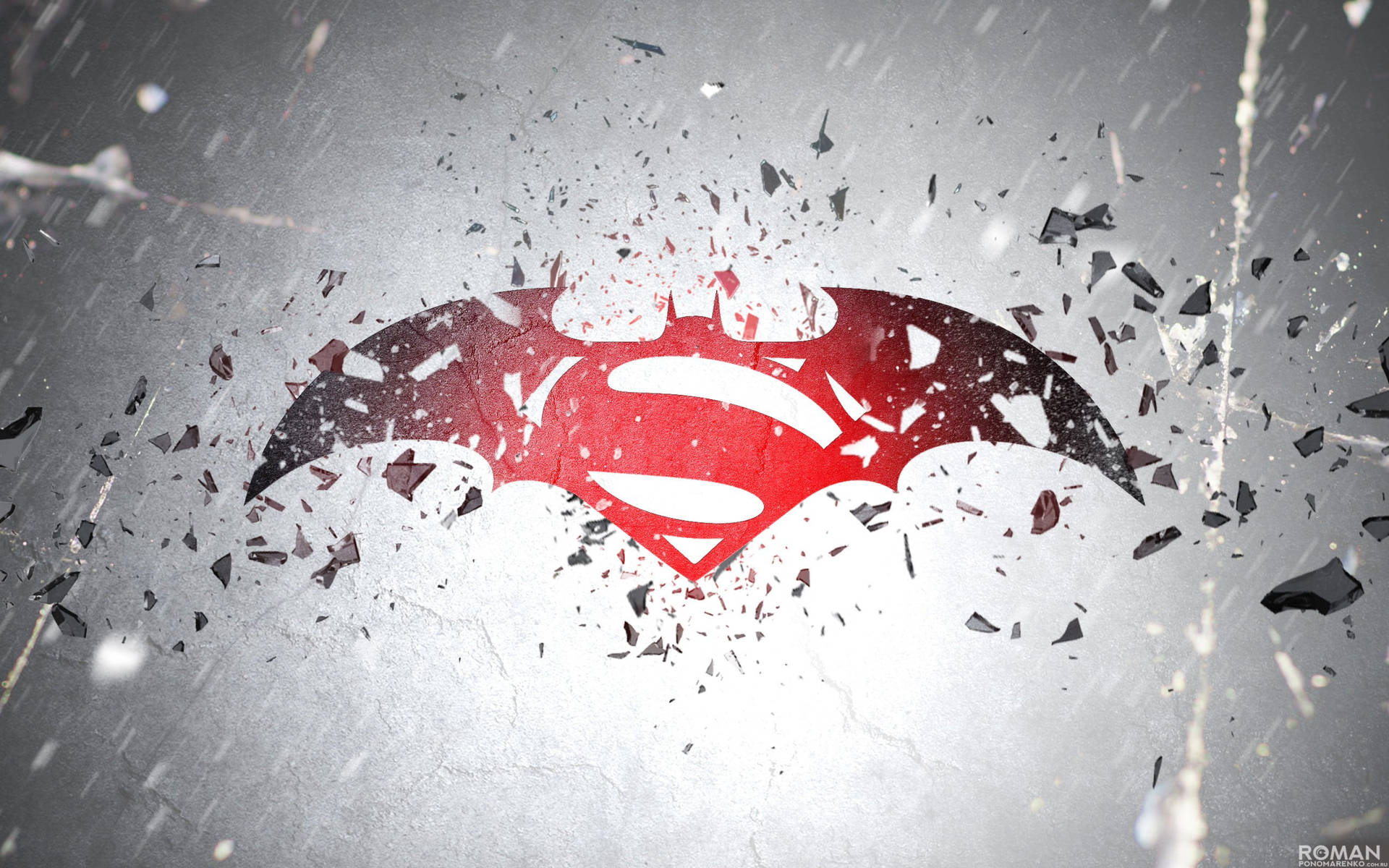 Superman Batman Logo Hybrid Background