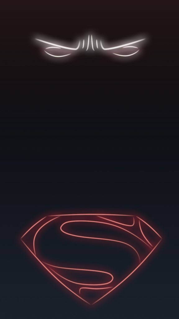 Superman Logo Neon Iphone Background