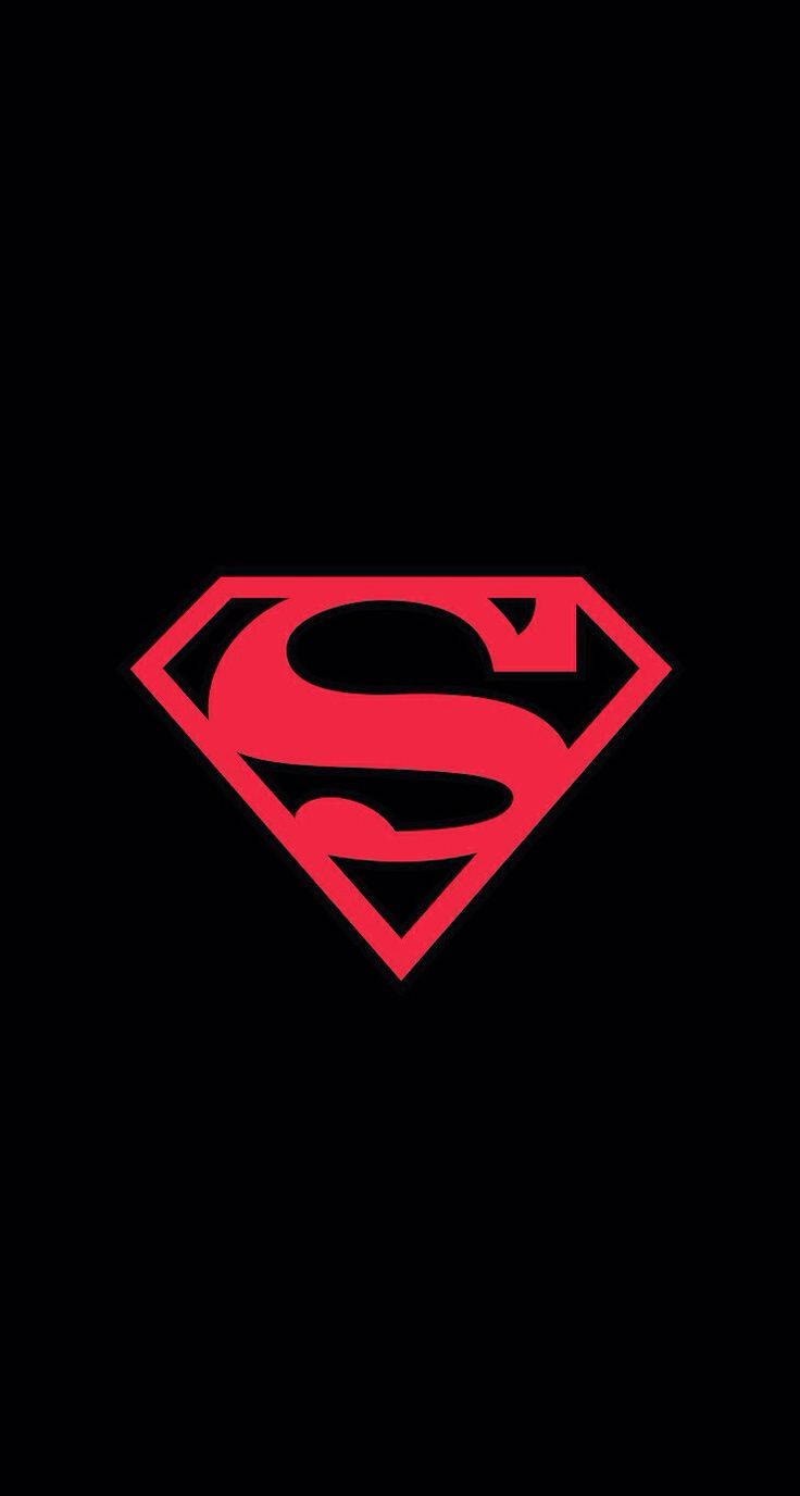 Superman Logo On A Black Background Background