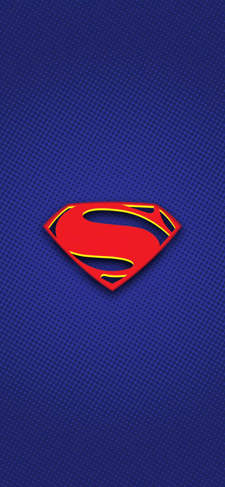 Superman Symbol Iphone Blue Dots Background