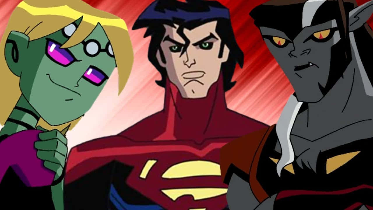 Superman X Brainiac And Timber Wolf Legion Of Super Heroes Background
