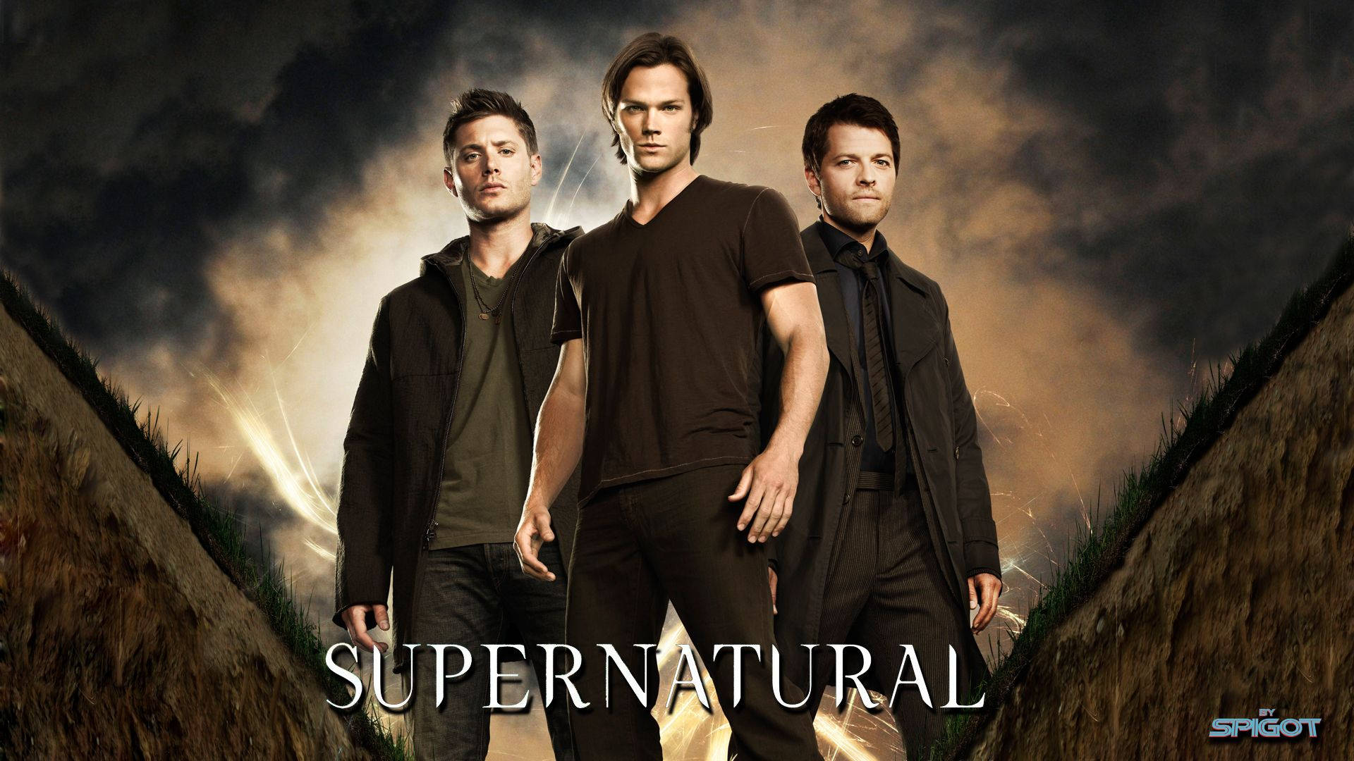 Supernatural Castiel, Dean And Sam Background
