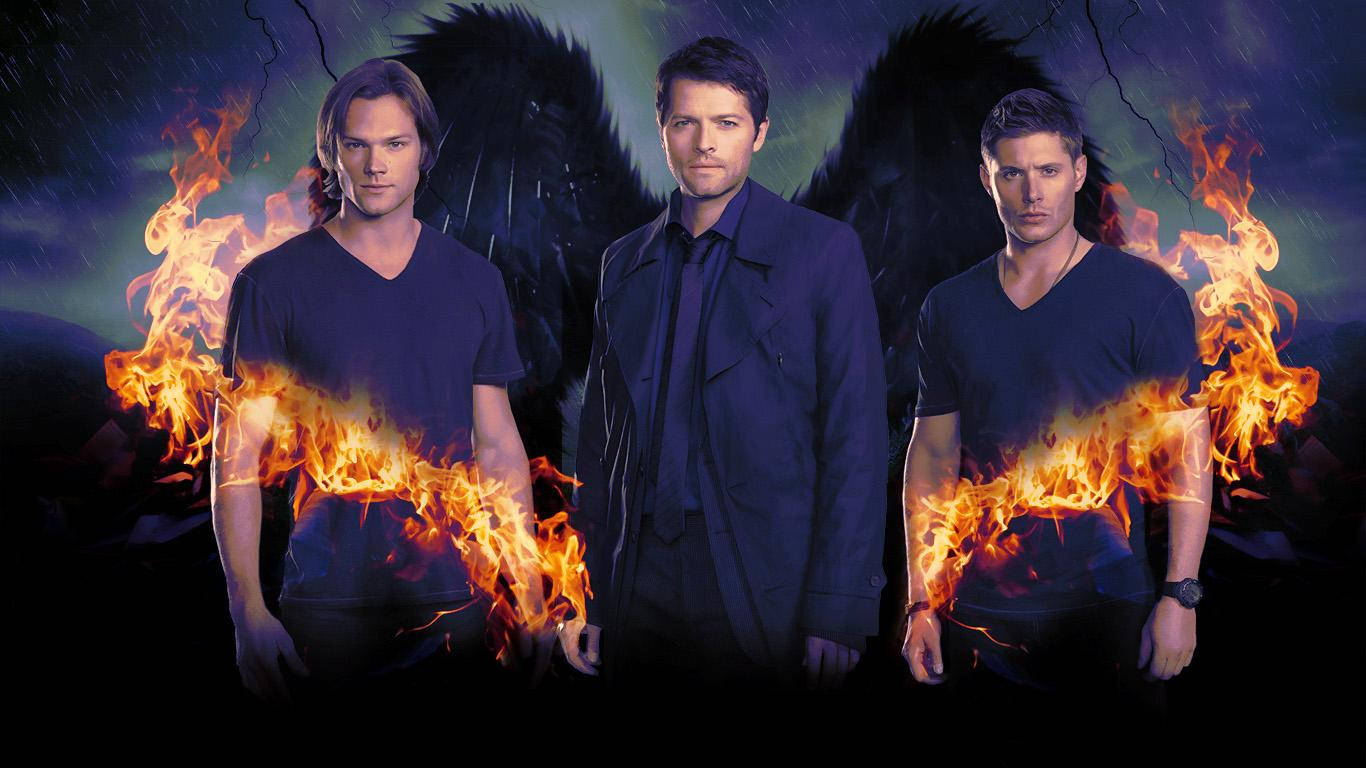 Supernatural Sam, Castiel And Dean Background