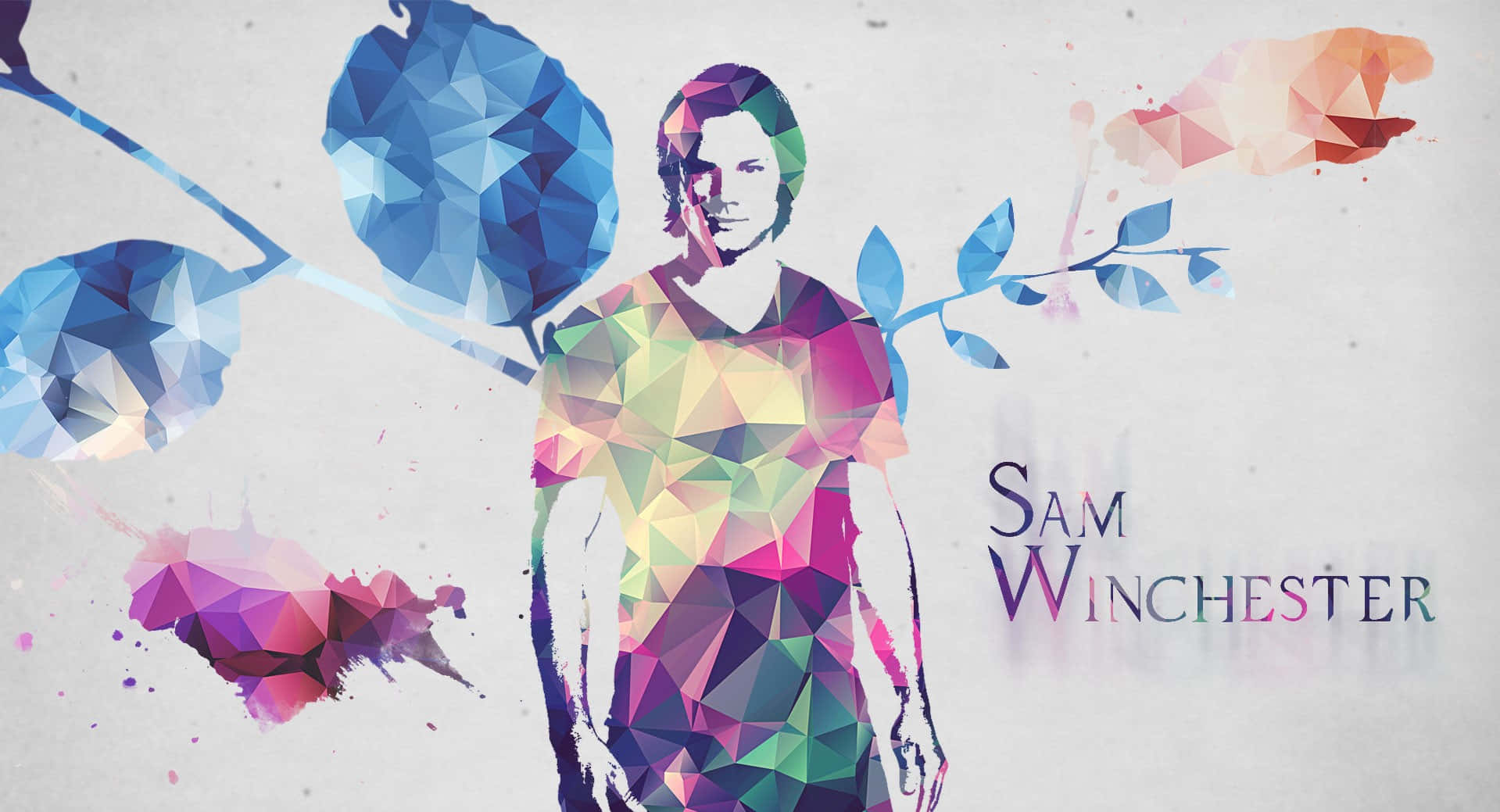 Supernatural Sam Winchester Vector Art Background