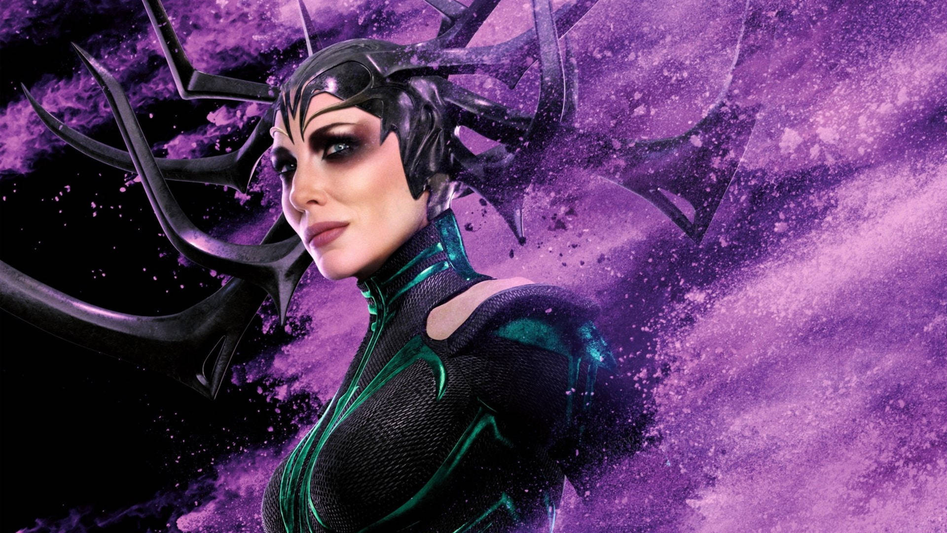 Supervillain Hela Purple Art Background