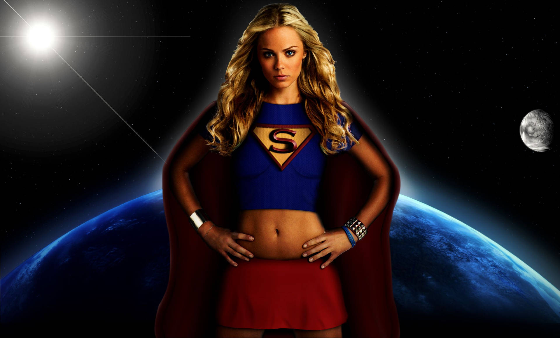 Superwoman In Space Background