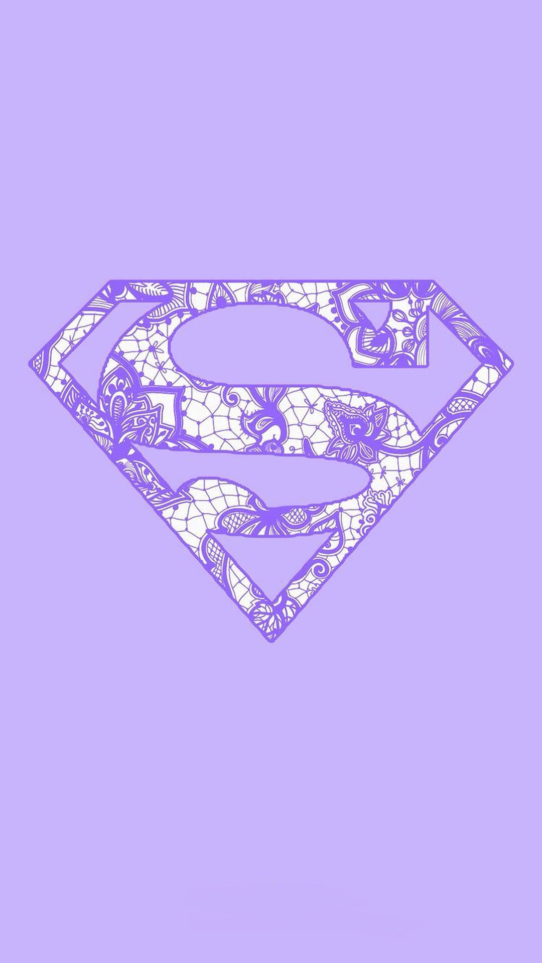 Superwoman Logo With Tribal Patterns Background