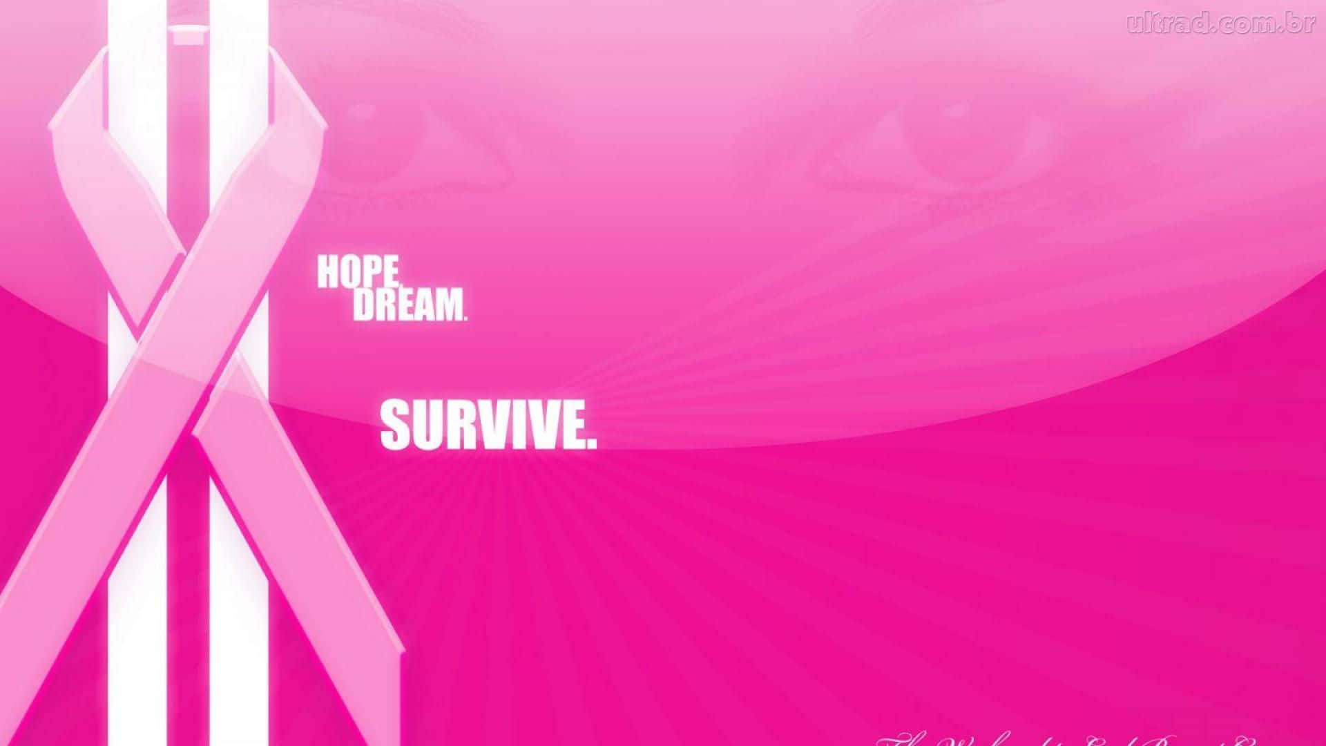 Support Breast Cancer Awareness With Pink Ribbon Wallpaper Background