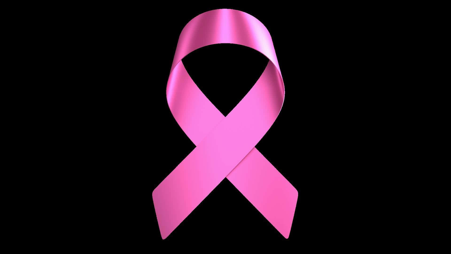 Support The Fight Against Breast Cancer With A Pink Ribbon Wallpaper Background