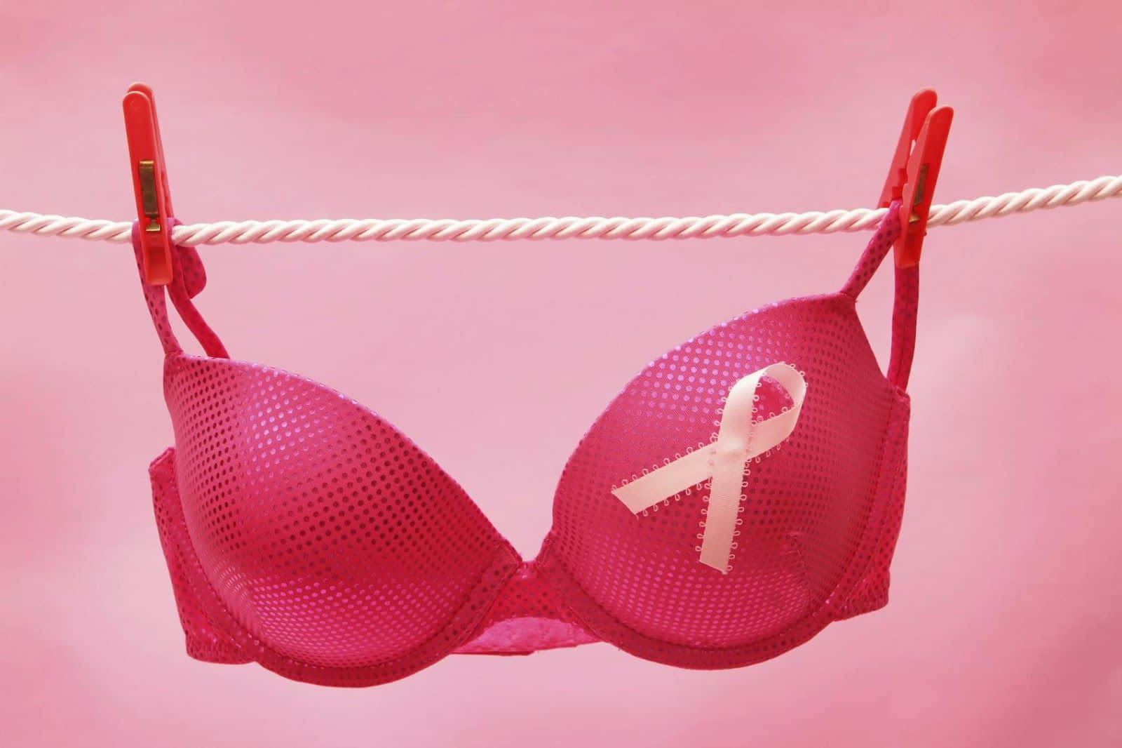 Supportive Pink Ribbon Wallpaper Background