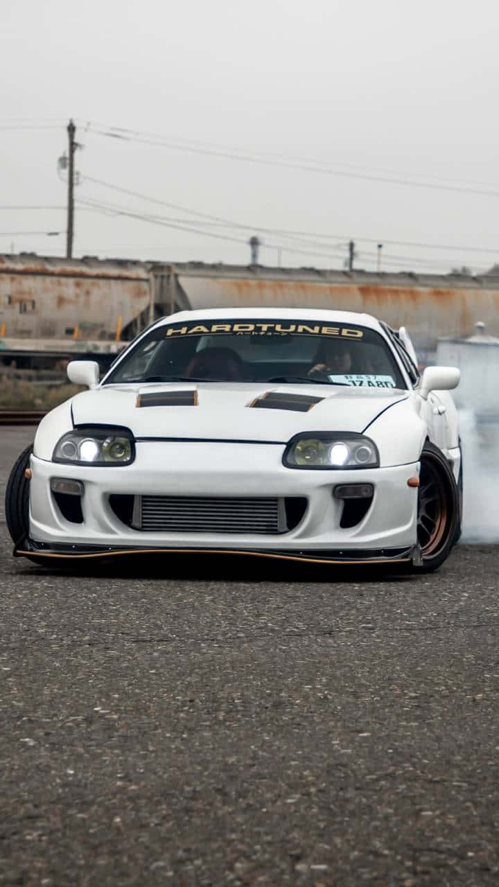 Supra Drift White Car Mobile