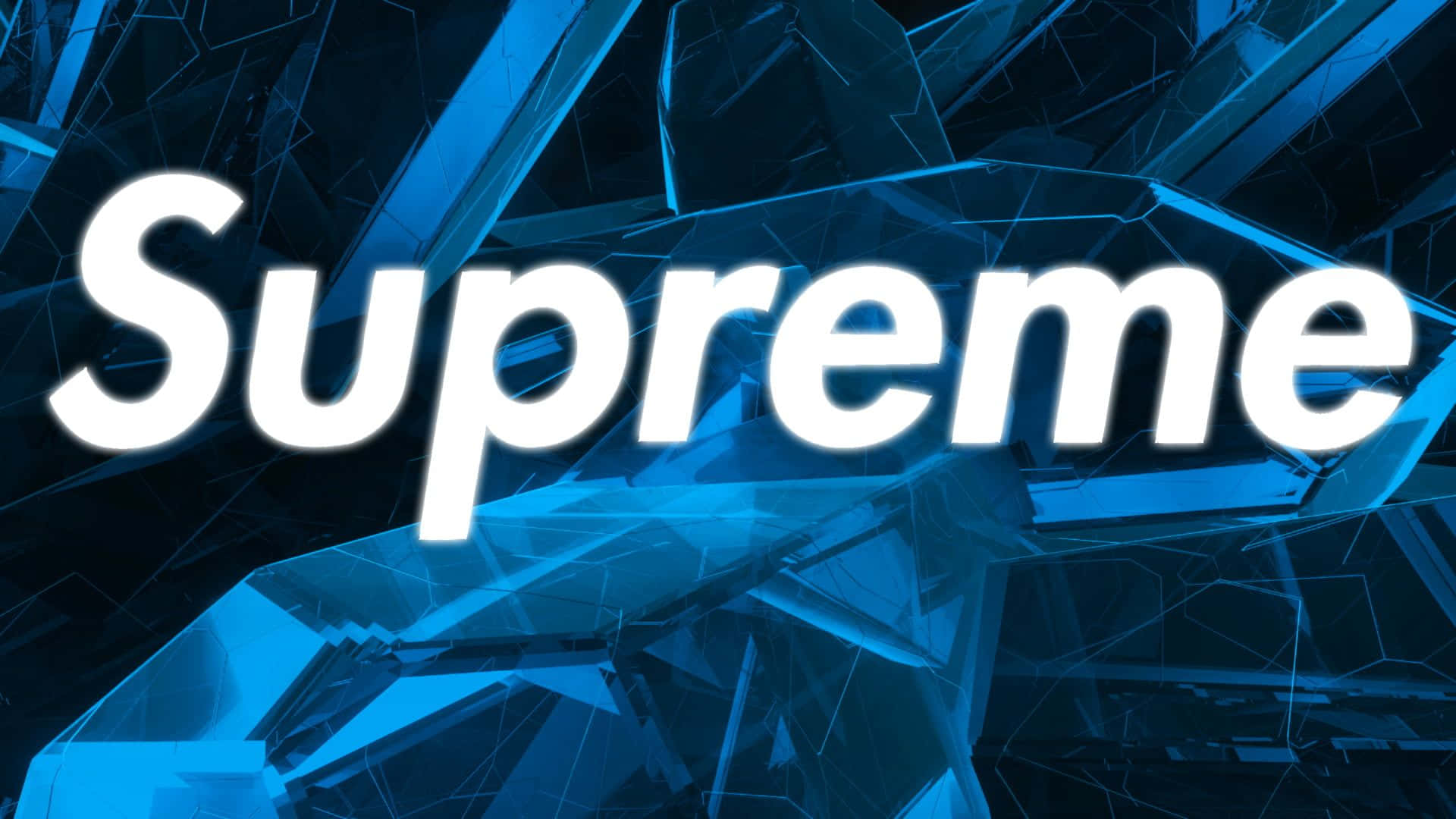 Supreme - A Blue Background With The Word Supreme Background