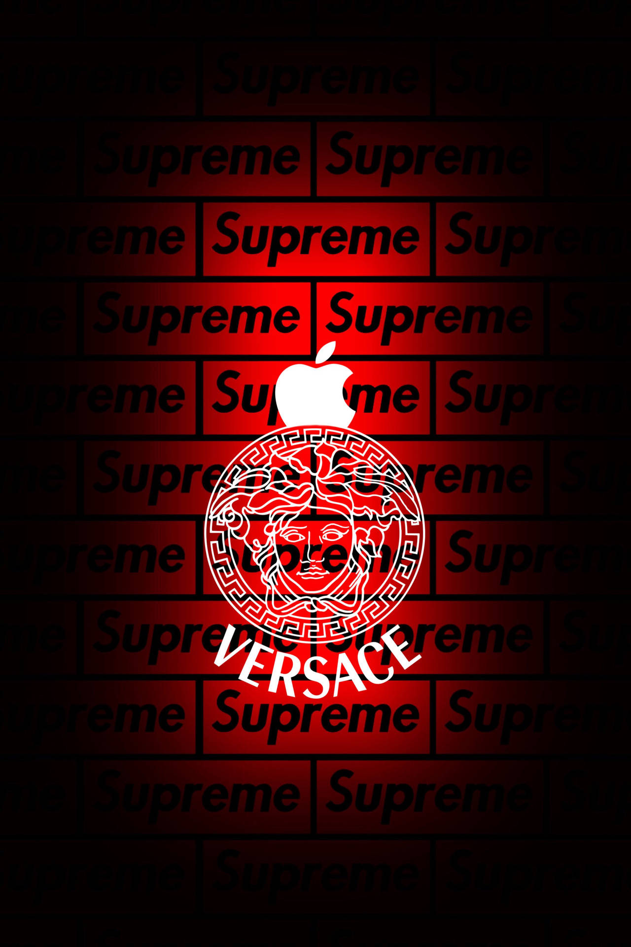 Supreme Aesthetic Apple Versace Background