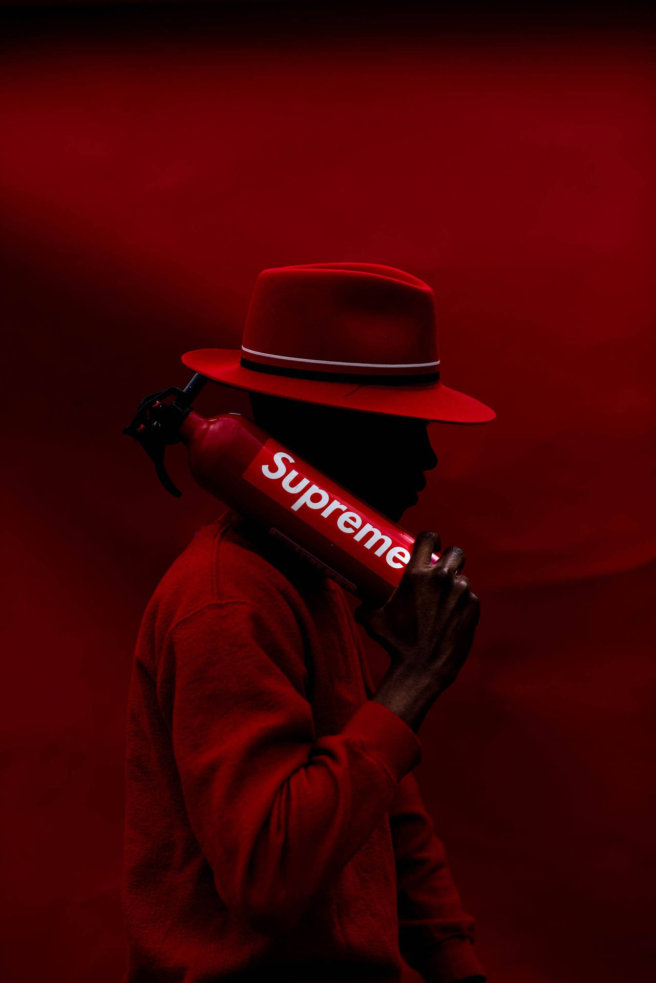 Supreme Aesthetic Man In Fedora Background