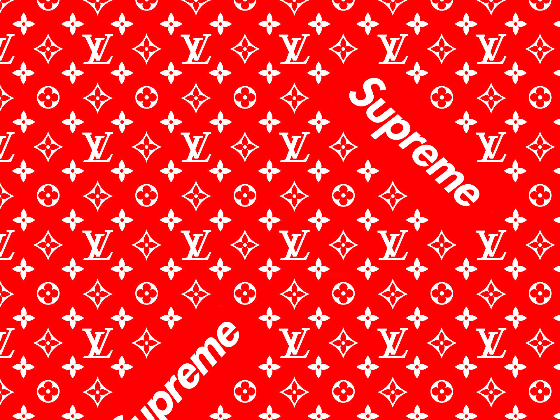 Supreme And Louis Vuitton Background