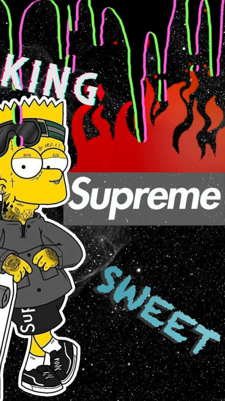 Supreme Bart Simpson Artwork Background