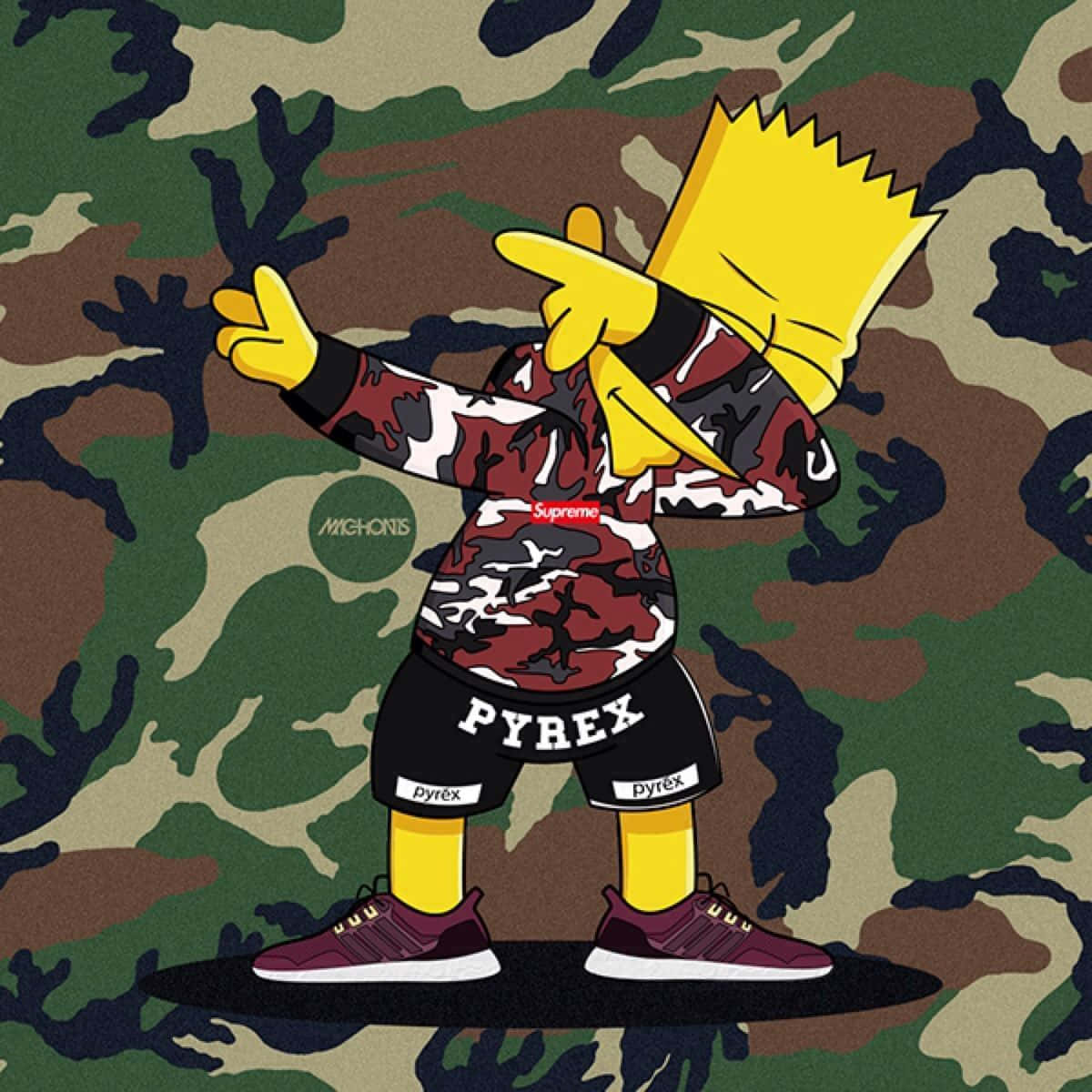Supreme Bart Simpson Camouflage