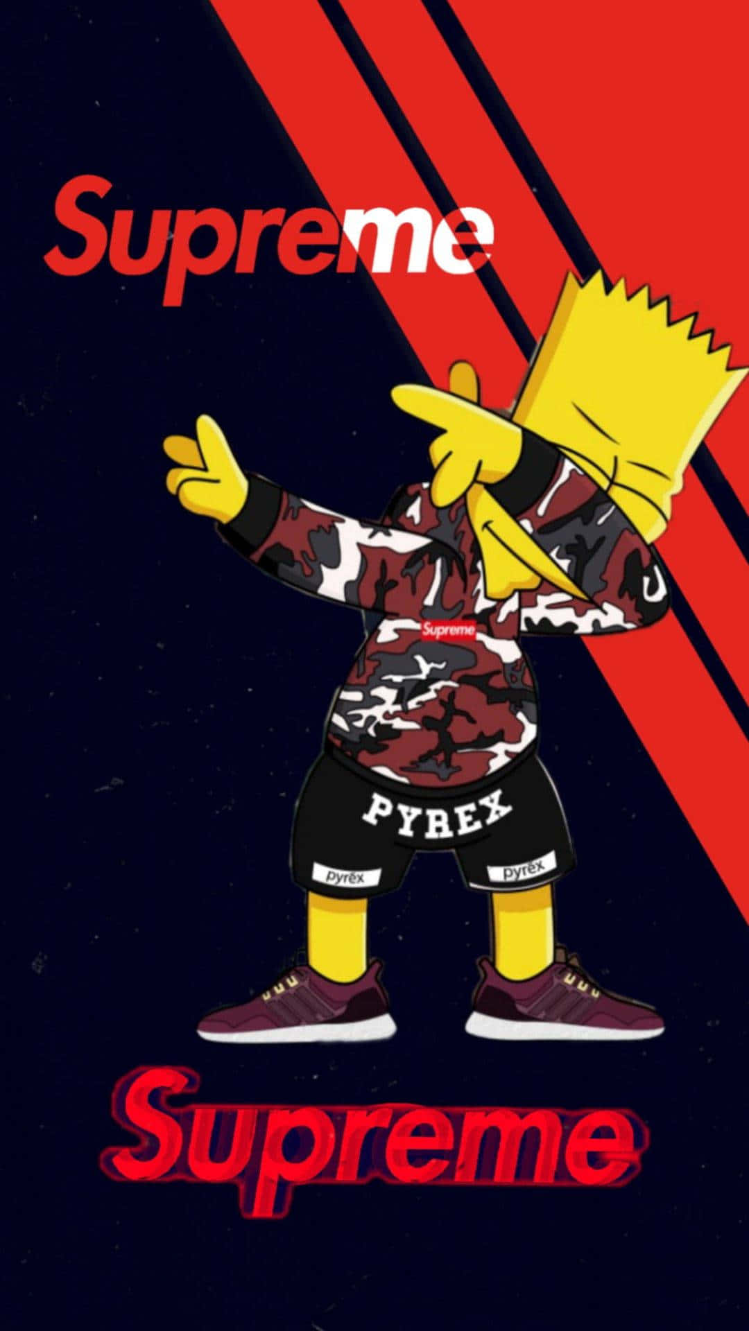 Supreme Bart Simpson Red Art