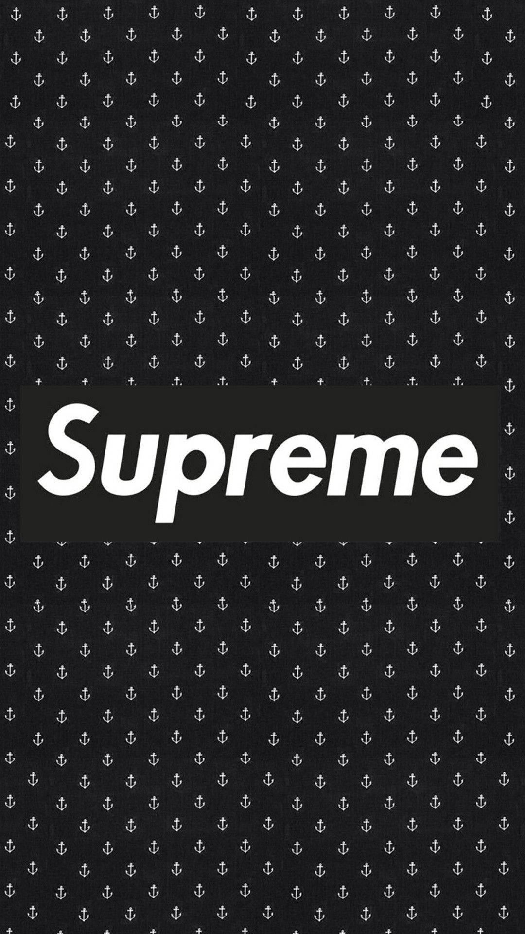 Supreme Brand In Black And White Background