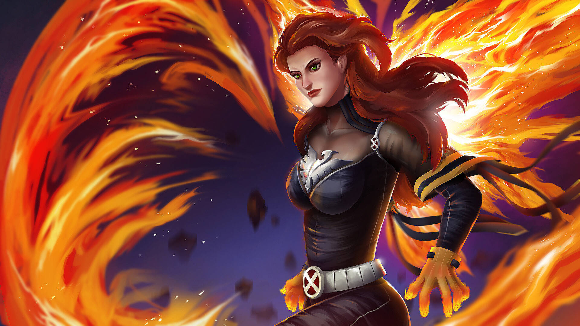 Supreme Dark Phoenix Jean Grey Background