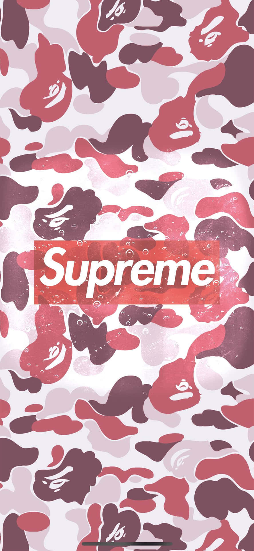 Supreme Designer Iphone Camouflage Pattern Background