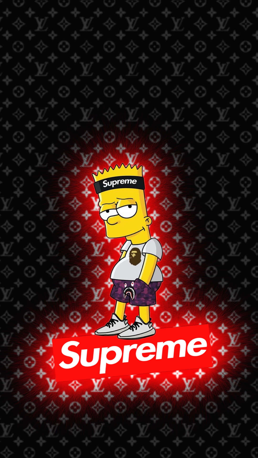 Supreme Drip Bart Simpson Logo Design