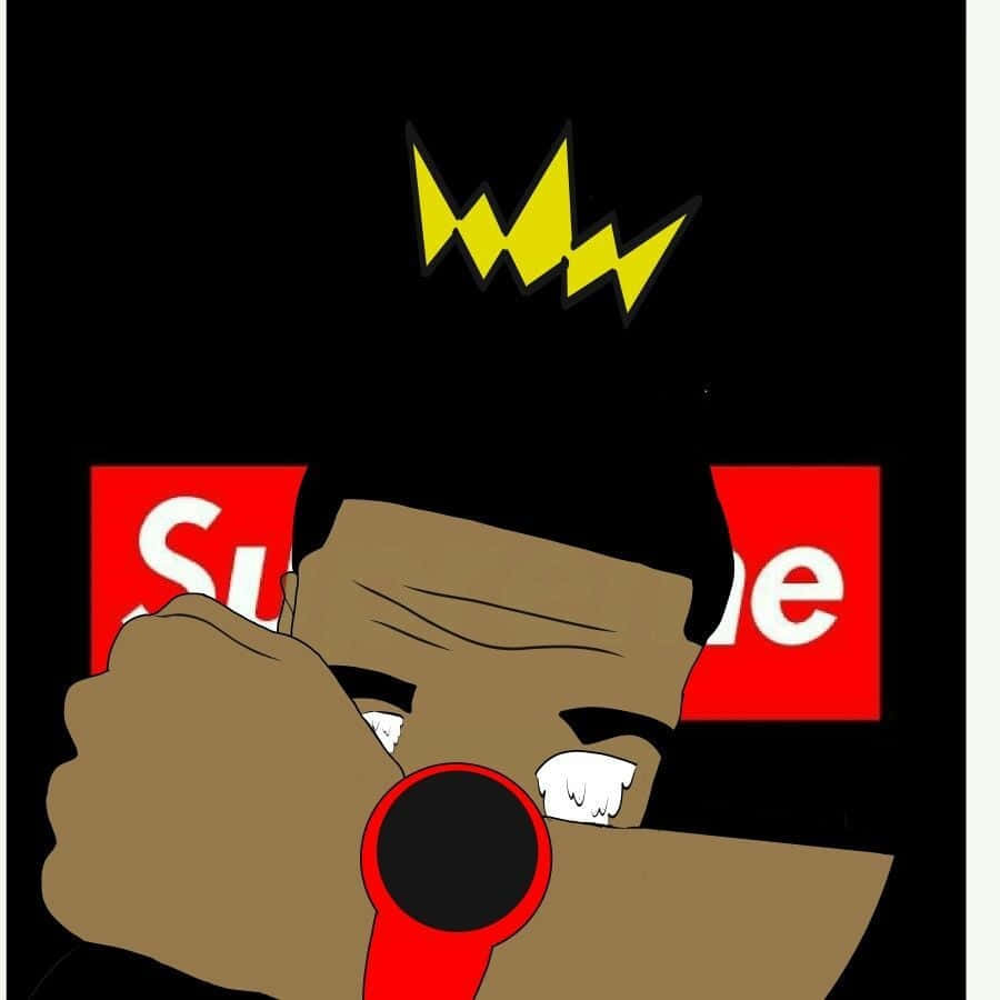Supreme Drip Logo Digital Illustration Background