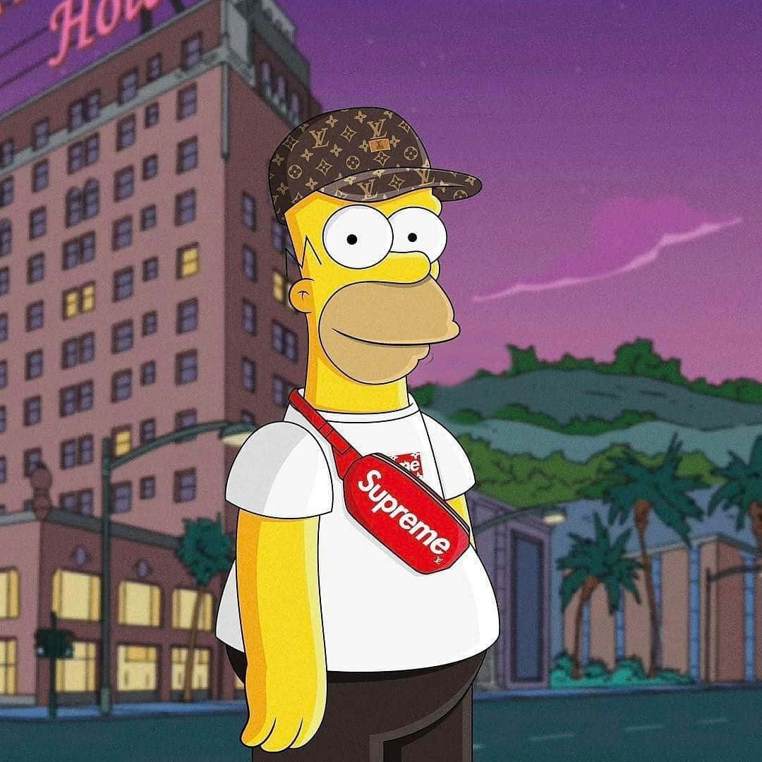 Supreme Homer Simpson Background