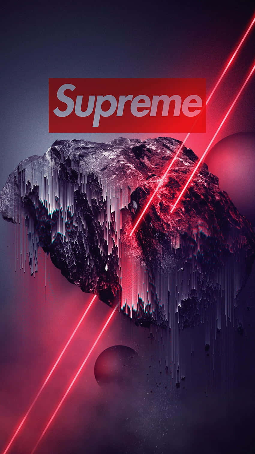 Supreme Iceberg Laser Abstract Art Background