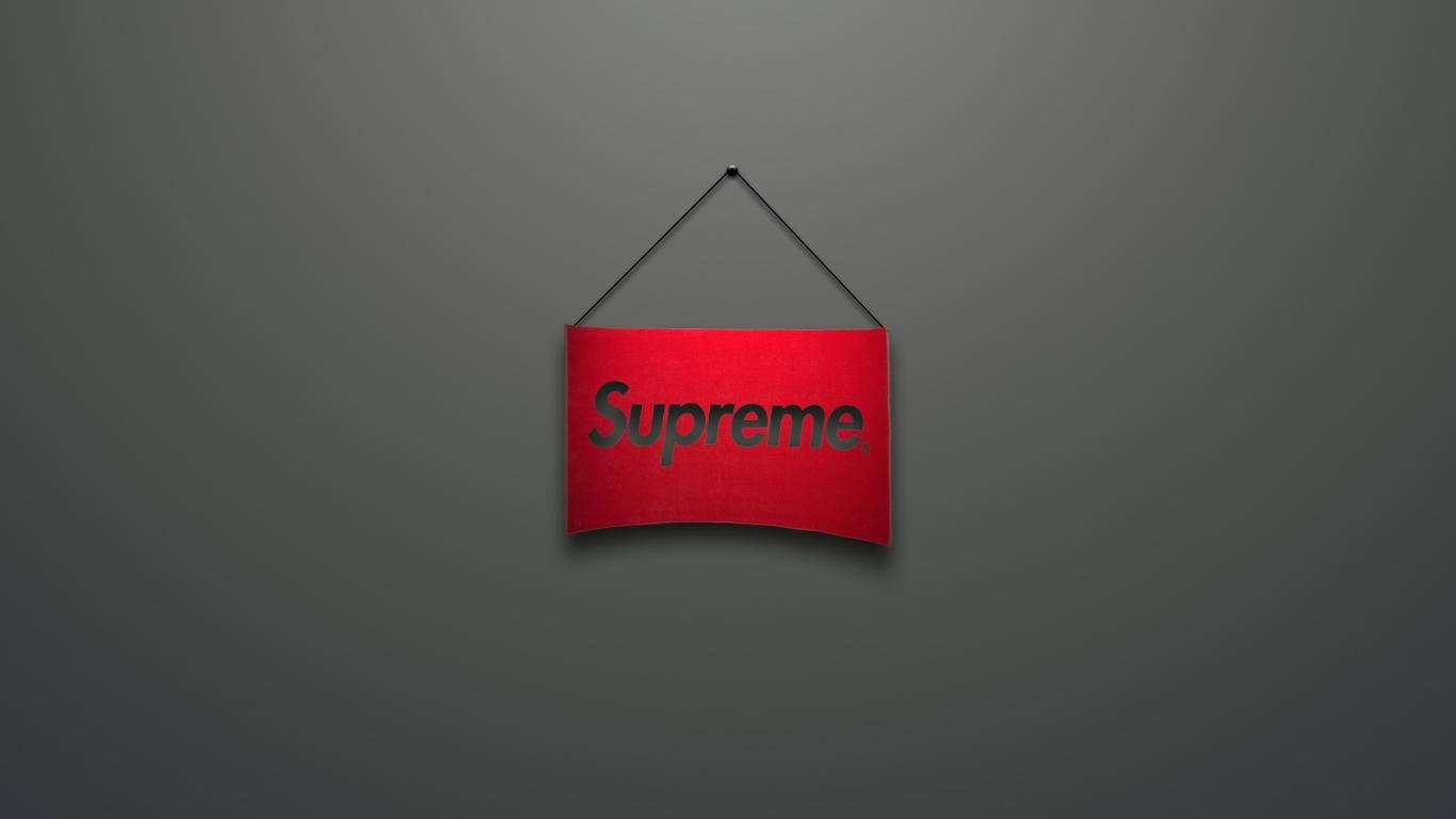 Supreme Laptop With A Unique Aesthetic Background